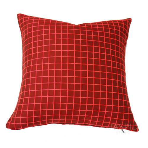Maharam Bright Grid Raspberry Pillow