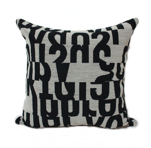 Kvadrat Letters Taupe Pillow Jaspid studio