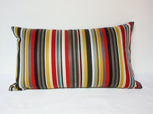Cargar imagen en el visor de la galería, Maharam Paul Smith Ottoman Stripe Brass pillow Jaspid studio