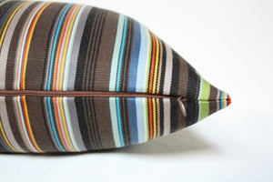 Maharam Paul Smith Ottoman Stripe Cocoa pillow