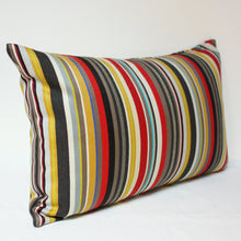 Cargar imagen en el visor de la galería, Maharam Paul Smith Ottoman Stripe Brass pillow Jaspid studio