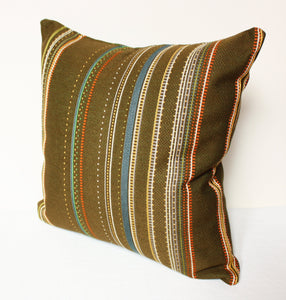 Maharam Paul Smith Point Peat and mandarin Pillow Jaspid studio