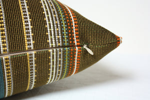Maharam Paul Smith Point Peat and mandarin Pillow Jaspid studio