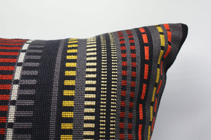 Maharam Paul Smith Point Slate and Black pillow