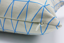 Load image into Gallery viewer, maharam blue angle pillow
