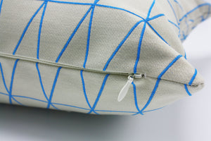 maharam blue angle pillow