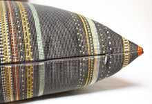 Load image into Gallery viewer, Maharam Paul Smith Point Slate and mandarin pillow
