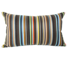 Load image into Gallery viewer, Maharam Paul Smith Ottoman Stripe Cocoa pillow