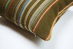 Maharam Paul Smith Point Peat and mandarin Pillow Jaspid studio