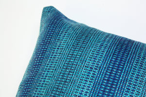 Maharam Wool Striae Aqua Pillow Jaspid studio