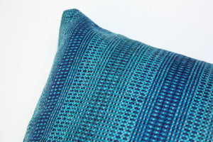 Maharam Wool Striae Aqua Pillow