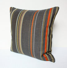Load image into Gallery viewer, Maharam Paul Smith Point Slate and mandarin pillow