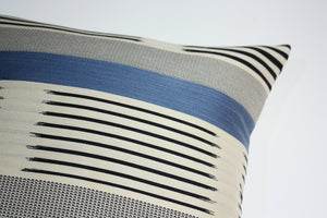 Knoll Ikat Stripe Atlantic Pillow Jaspid Studio