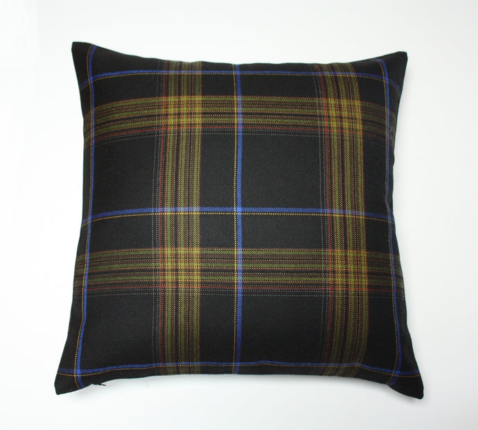 Maharam Paul Smith Mingled Plaid Ebony pillow