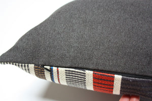 Maharam Paul Smith Point Ivory and Ember pillow