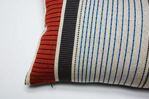 Maharam Paul Smith Point Ivory and Ember pillow