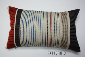 Maharam Paul Smith Point Ivory and Ember pillow