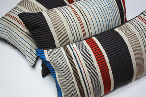 Maharam Paul Smith Point Ivory and Ember pillow