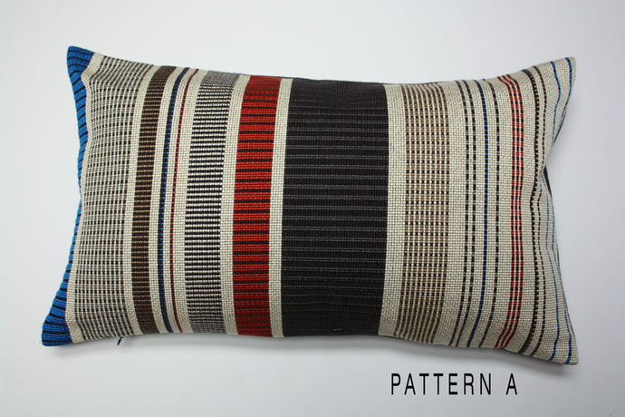 Maharam Paul Smith Point Ivory and Ember pillow