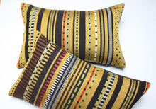 Load image into Gallery viewer, Maharam Paul Smith Point Gold and Black pillow