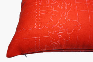 Maharam Layers Park Poppy Melon Pillow Jaspid studio