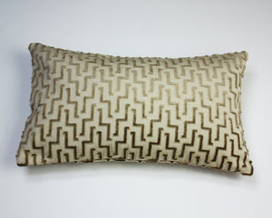 Brentano Zig zag Cut velvet Pillow Jaspid Studio