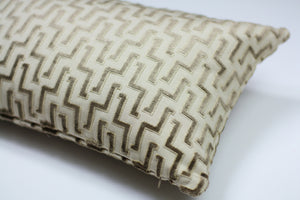 Brentano Zig zag Cut velvet Pillow Jaspid Studio